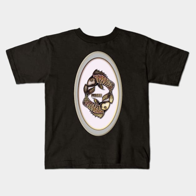 Zodiac sign pisces Kids T-Shirt by Nicky2342